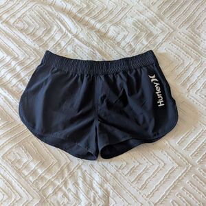 Hurley Women's Black Active Board Shorts Size XL HRS1000 Elastic Waist Logo
